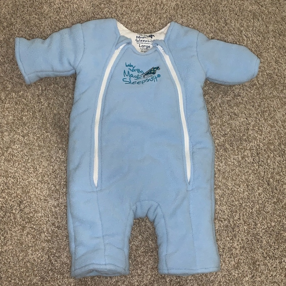Baby Merlin’s Magic Sleepsuit Baby Blue Sleep Sack 6-9 mo